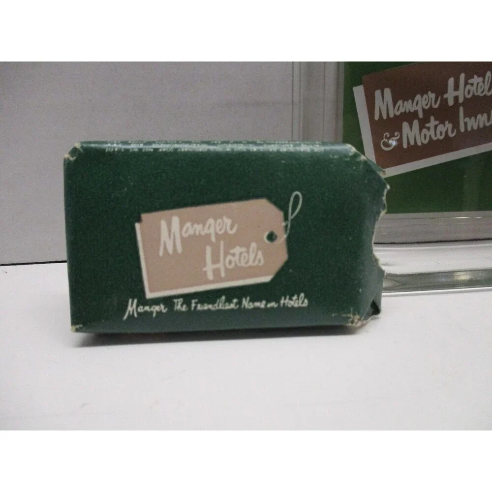Vintage Advertising Ashtray Glass Manger Hotels and Motor Inns And Soap Bars